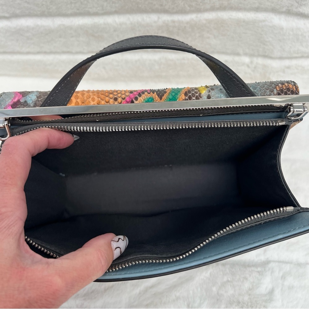 NEW Fendi Python Demi Jour -- Multicolor Python & Color Block Leather Bag - Picture 15 of 16